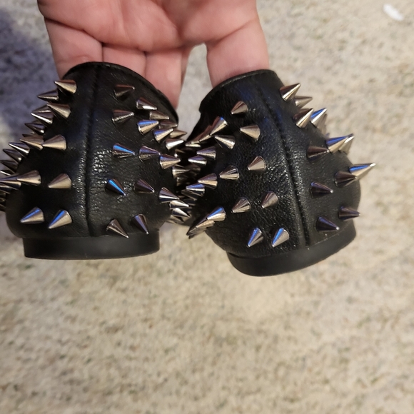 UNIF Shoes Unif Womens Hellraiser Spiked Leather Loafers Poshmark